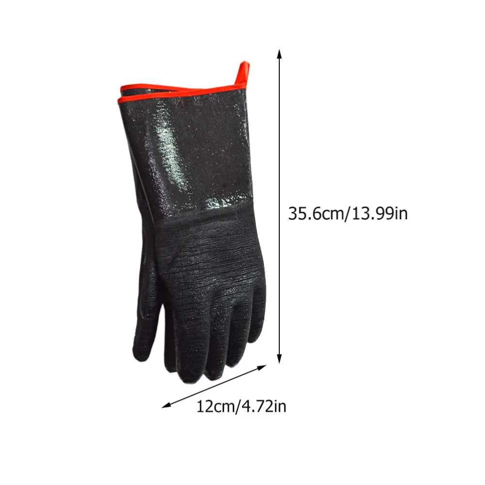 1 Pair Durable Heat-resistant Gloves Waterproof Gloves Oven Barbecue Gloves