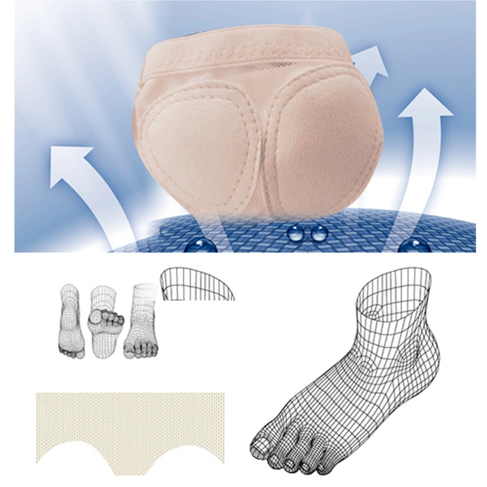 1 Pair Comfortable Ballet Dance Toe Pad Front Palm Cushion Elastic Clip Finger Cover Dance Sock Size S