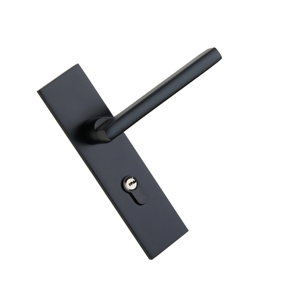 Space Aluminum Door Lock European Style Door Latch Simple Door Safty Lock Black