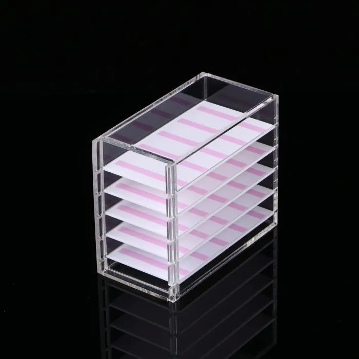 Nail Art Tips Organizer 5-Tier Acrylic  Storage Case Fake Nail Storage Box