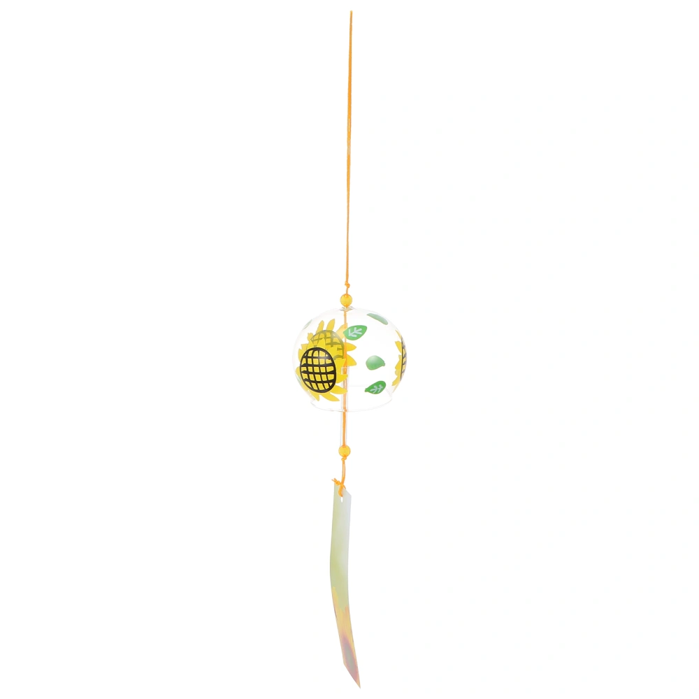 1Pc Glass Wind Chime Japanese Style Party Wind Bell Garden Hanging Adornment