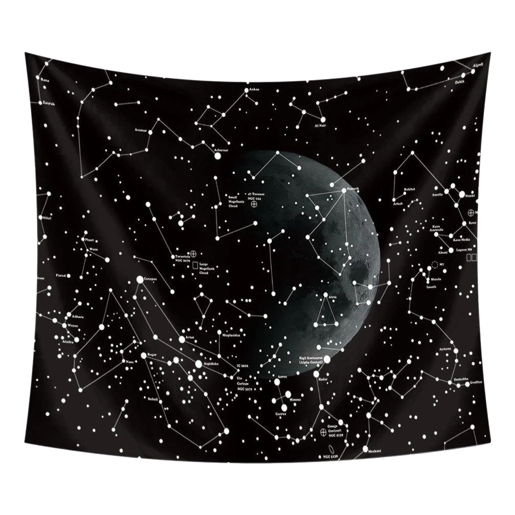 Household Luminous Tapestry Room Wall Decorative Tapestry Printed Bedside Tapestry (Ordinary Starry Sky)
