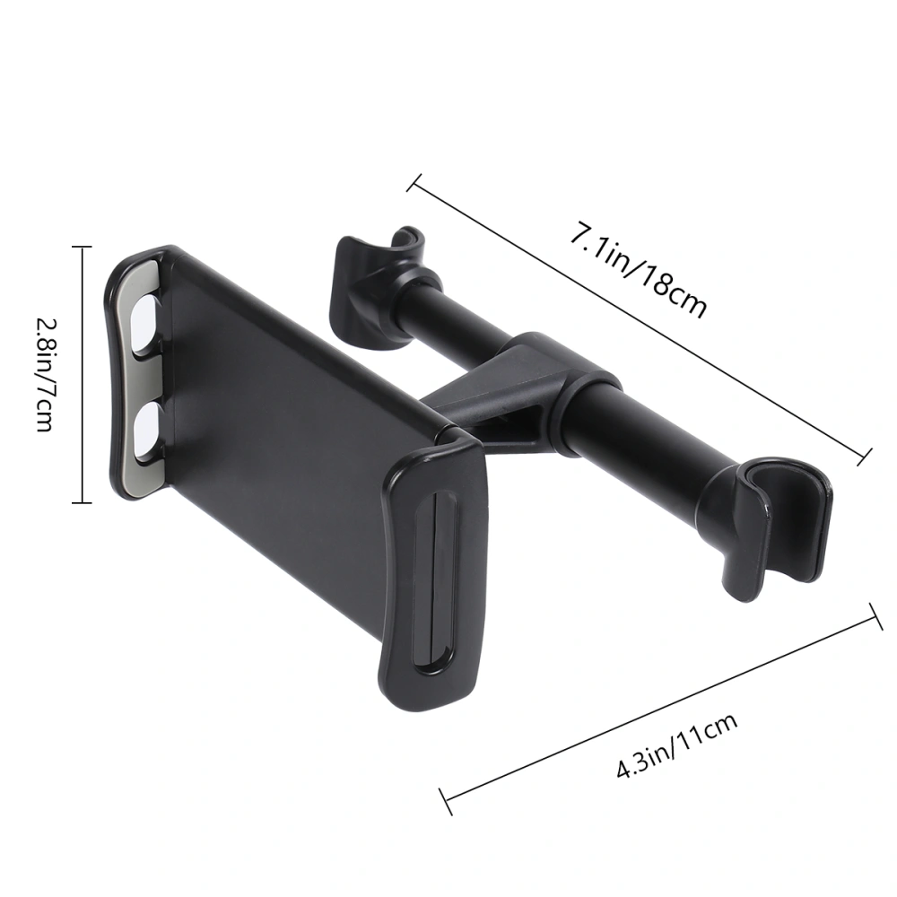 1pc Car Rear Pillow Bracket Car Back Seat Holder Headrest Bracket Support For Phone Tablet (Black）