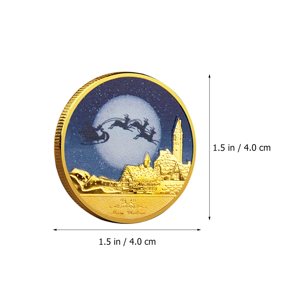 2pcs Christmas Eve Commemorative Coins Christmas Collections Holiday Gifts