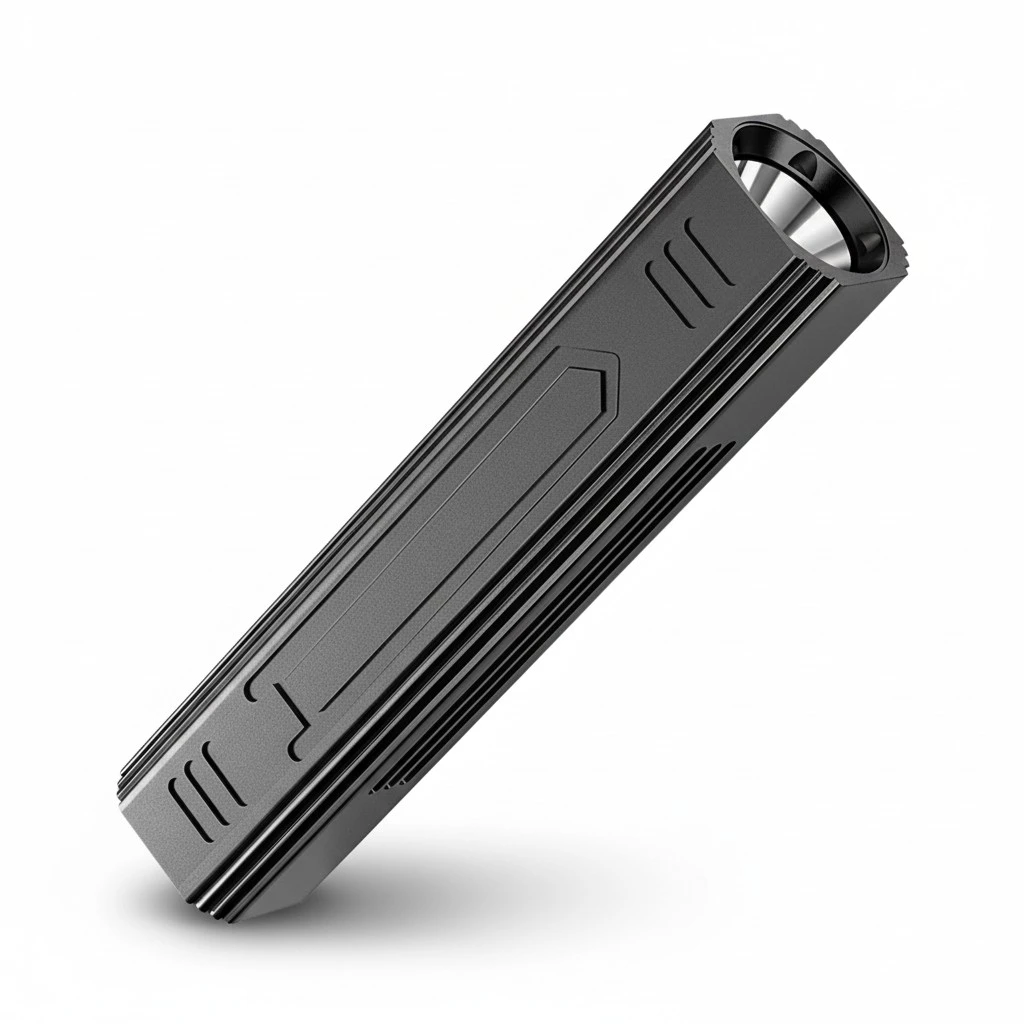 USB Multi-function Outdoor T6 Floodlight Portable Aluminum Alloy LED Flashlight 1200mAh Fishing Headlights (Carved Style Flashlight + USB Cable + Black Color Box)
