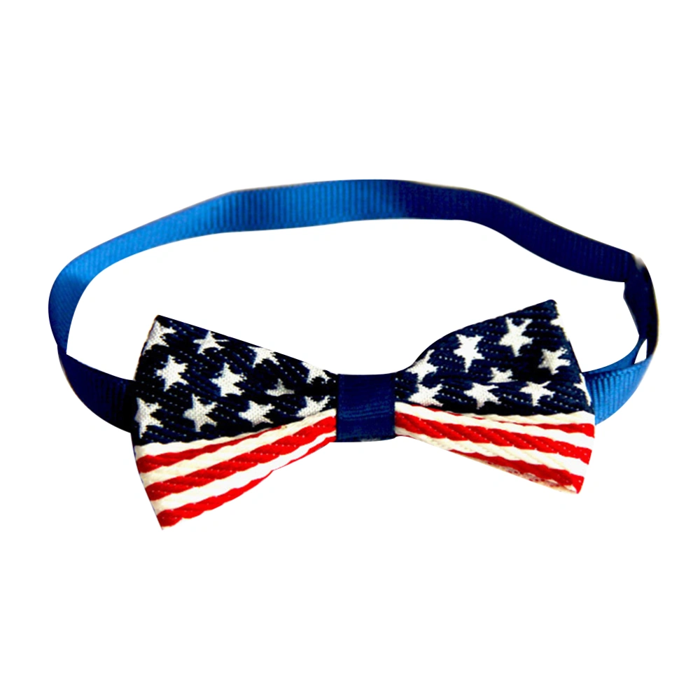 4pcs American Flag Pattern Pet Dog Tie Collar Creative Comfortable Pet Neck Ring Practical Neck Chain Dog Collar