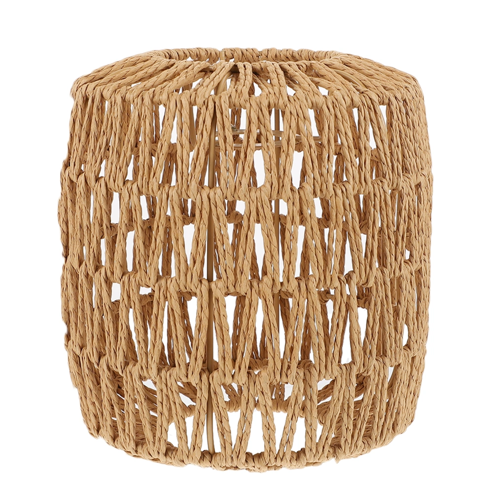 Woven Pendant Lamp Shade Simulated Rattan Weave Chandelier Lampshade Light Cover for Living Room Bedroom Hotel Restaurant