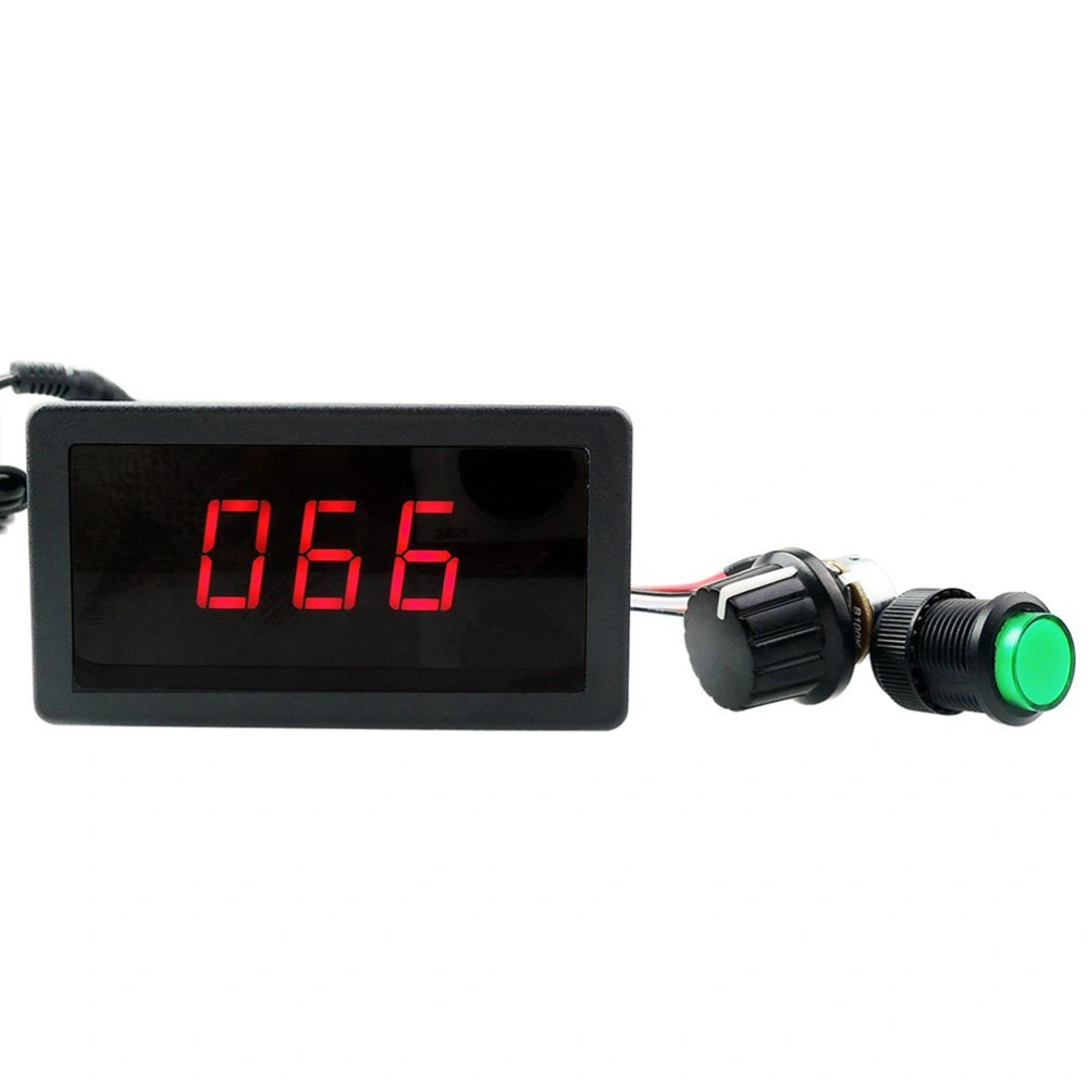 6V 12V 24V Digital Display LED DC Motor Controller PWM Stepless Control Switch HHO Driver - Black CCM5D