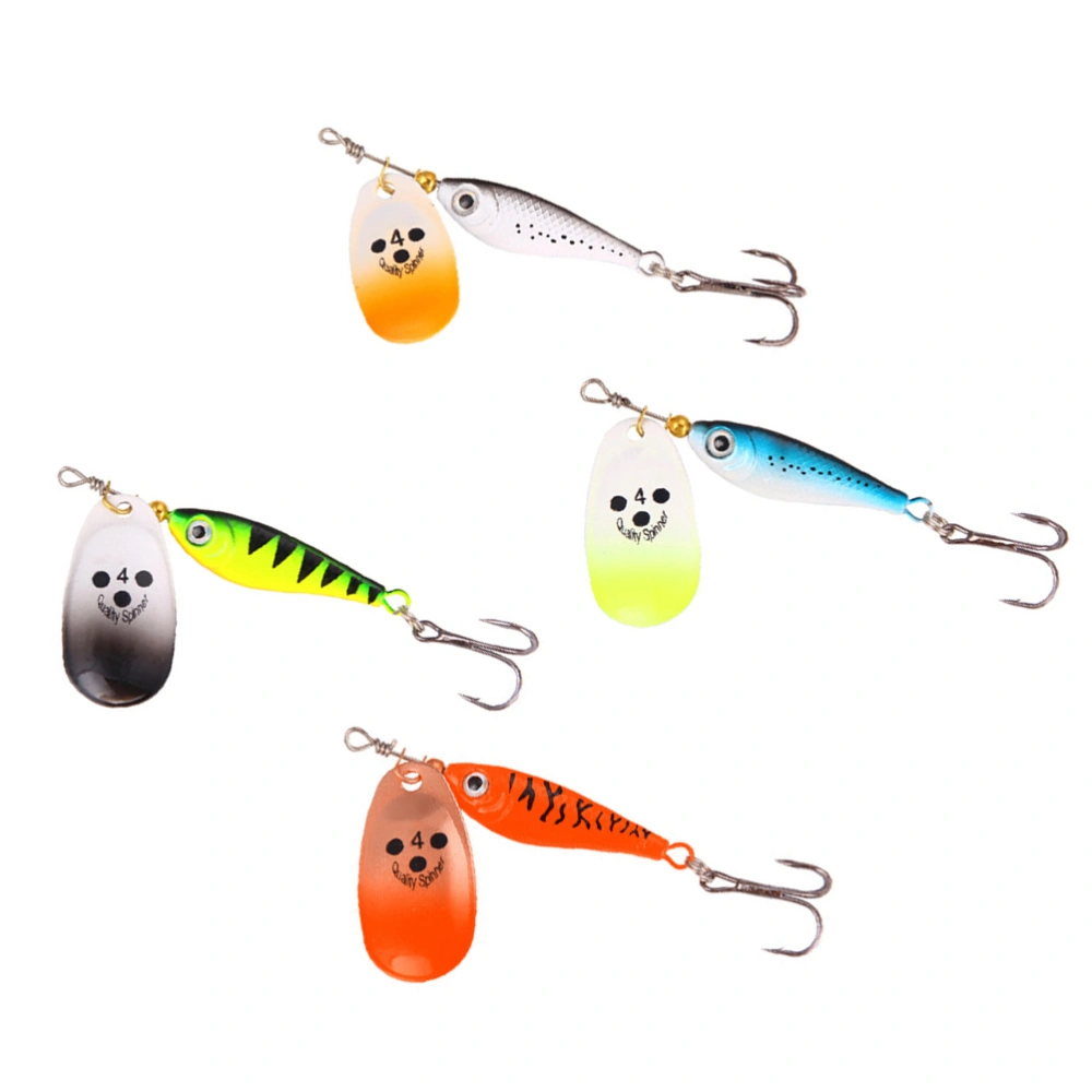 4 Pcs 20g Fish Bait Sequins 3D Eyes Small Fish Lure Bait Colorful Hard Fake Bait Fishing Lures for Outdoor Compound Fish (Red, Green, Blue, White Style)