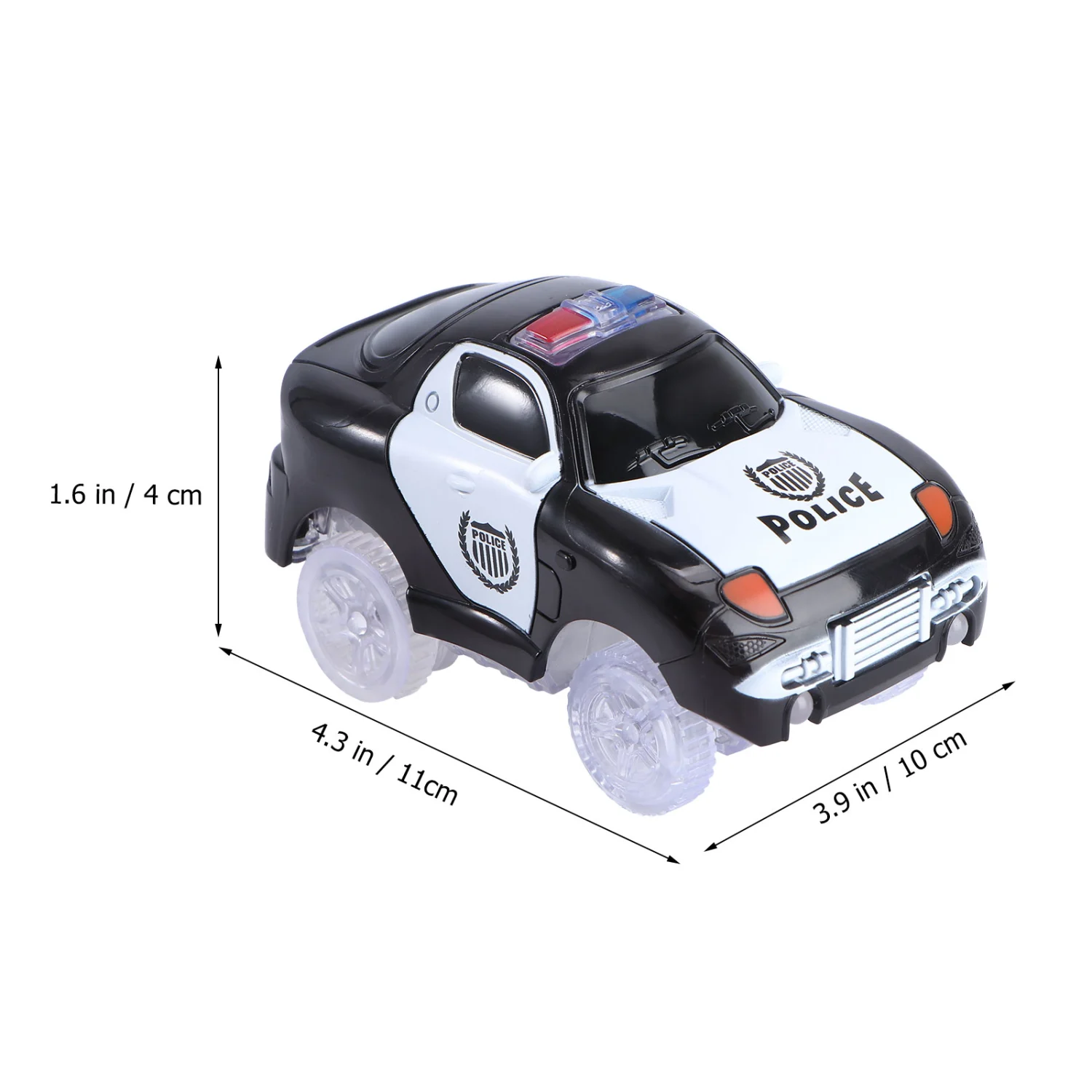 Light Up Car Track Toy Racing Track Accessories Compatible with Most Tracks(Black)
