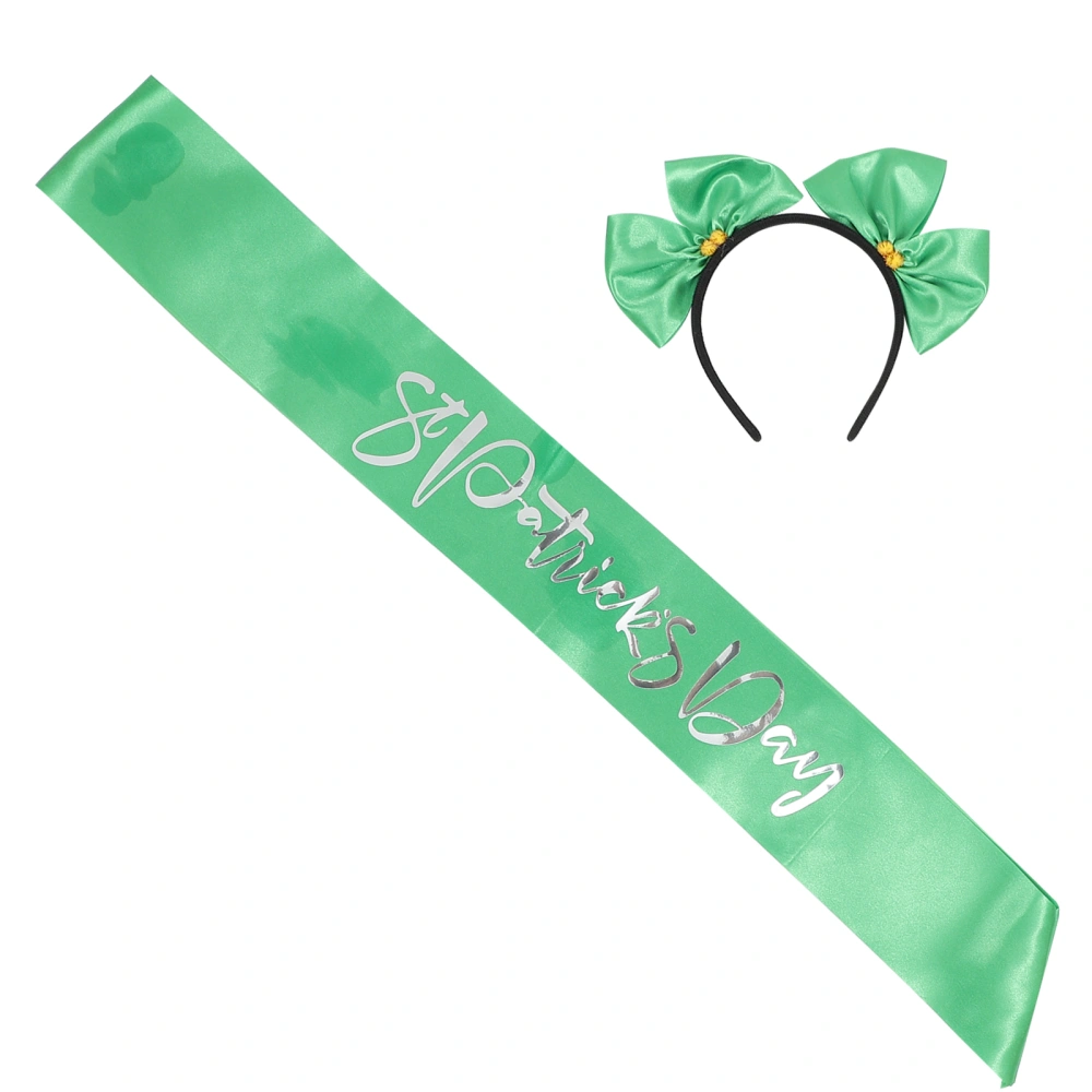 1 Set St. Patrick Day Hairhoop Etiquette Belt Festive Hairhoop St. Patrick Decor