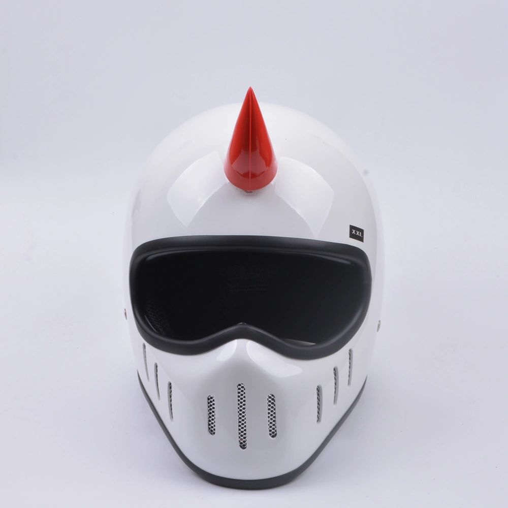 Motorcycle Helmet Horn Funny Creative Colorful Suction Cup Helmet Ox Horn for Man Woman (Red Pattern)