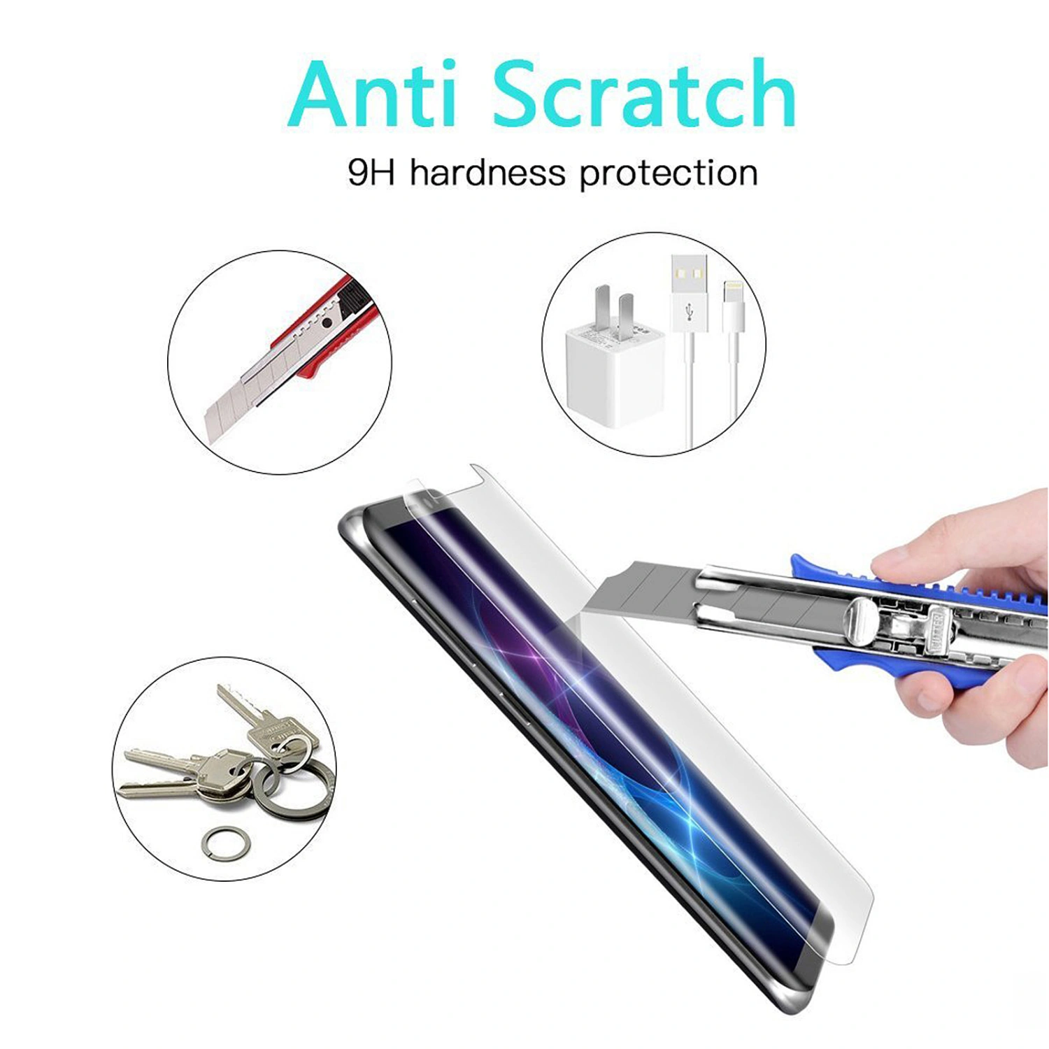 Transparent Screen Protector Anti-Scratch High Definition Tempered Glass Screen Protector for Galaxy S9
