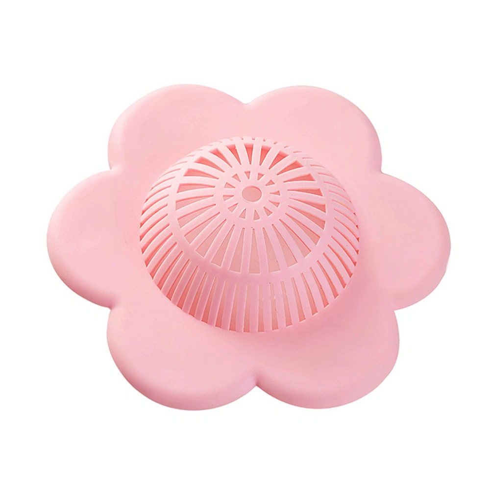 Flower Shaped Sink Strainer Kitchen Bathroom Silicone Sink Garbage Mesh Filter Sewer Drain Net Filter Strainer (Random Color)