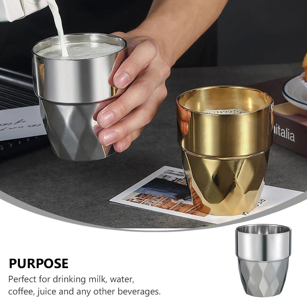 1Pc Stainless Steel Water Cup Rustproof 320ml Multi-function Drink Cup Mug