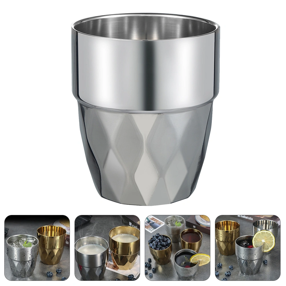 1Pc Stainless Steel Water Cup Rustproof 320ml Multi-function Drink Cup Mug