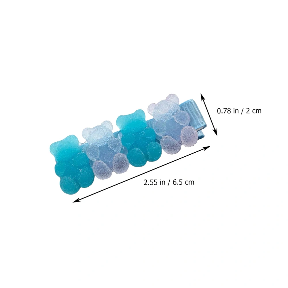 6Pcs Sweet Style Bear Hairpins Hairstyling Hairpins Adorable Hair Accessories