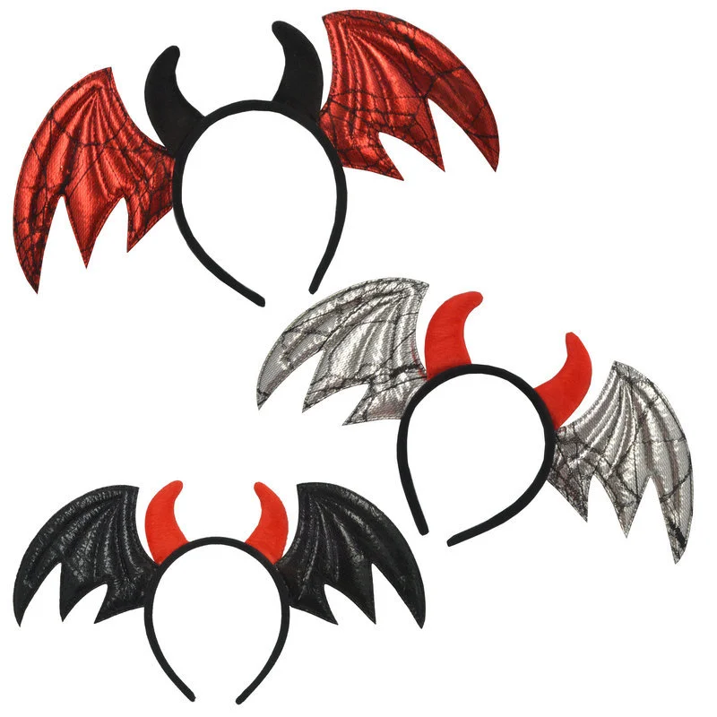 Halloween Headband Halloween Bat Horn Headband Cosplay Bat Headband Bat Wing Cosplay Headband