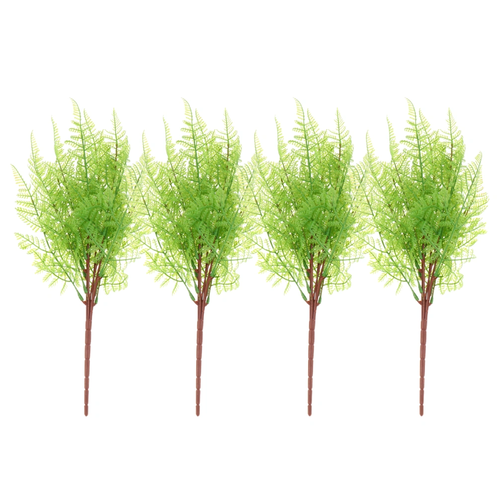 4pcs Faux Green Fern Plant Simulated Greenery Fake Plant for Flower Arrangement