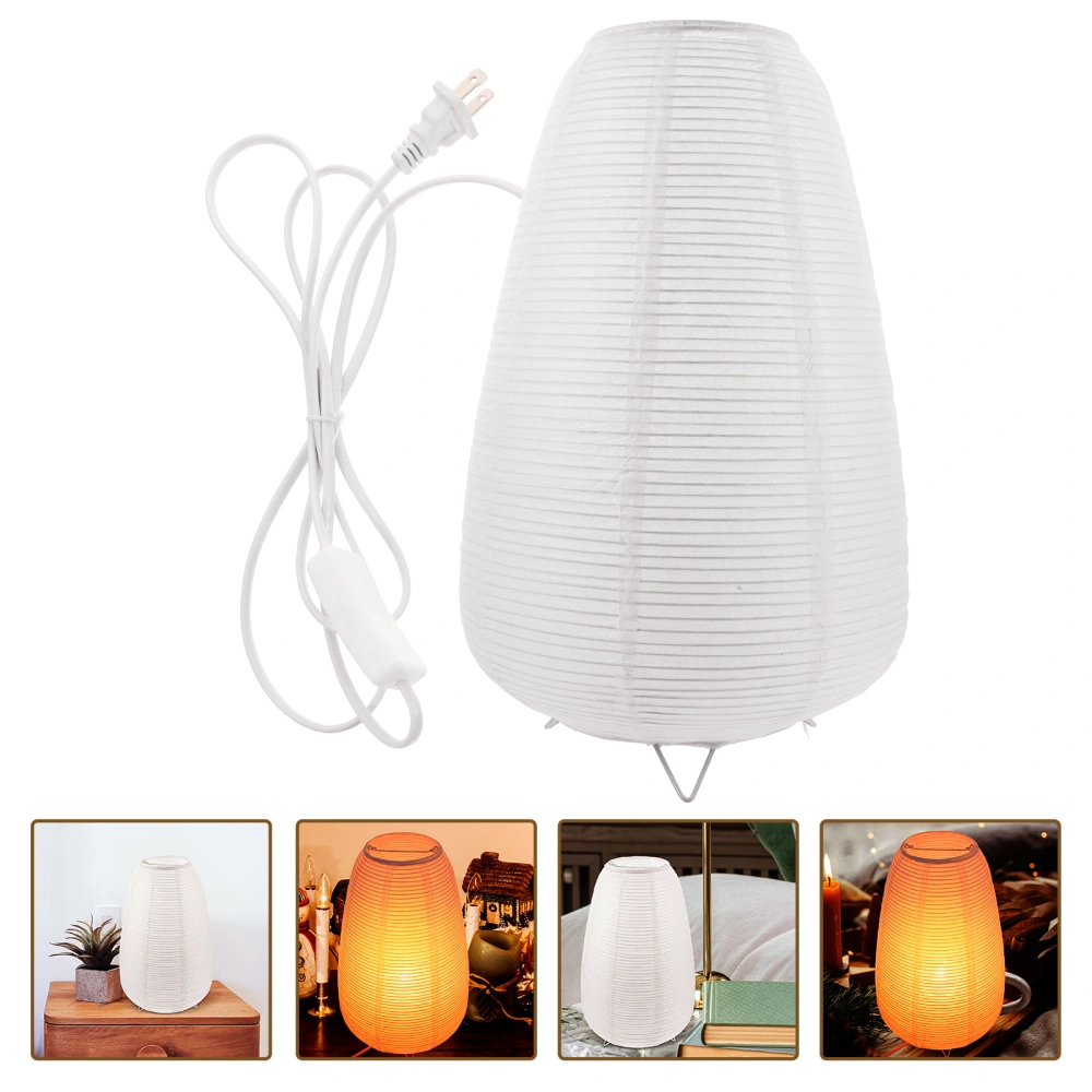 Paper Lantern Bedside Lamp Bedroom Nightstand Light for Reading Nursery Working EU Plug