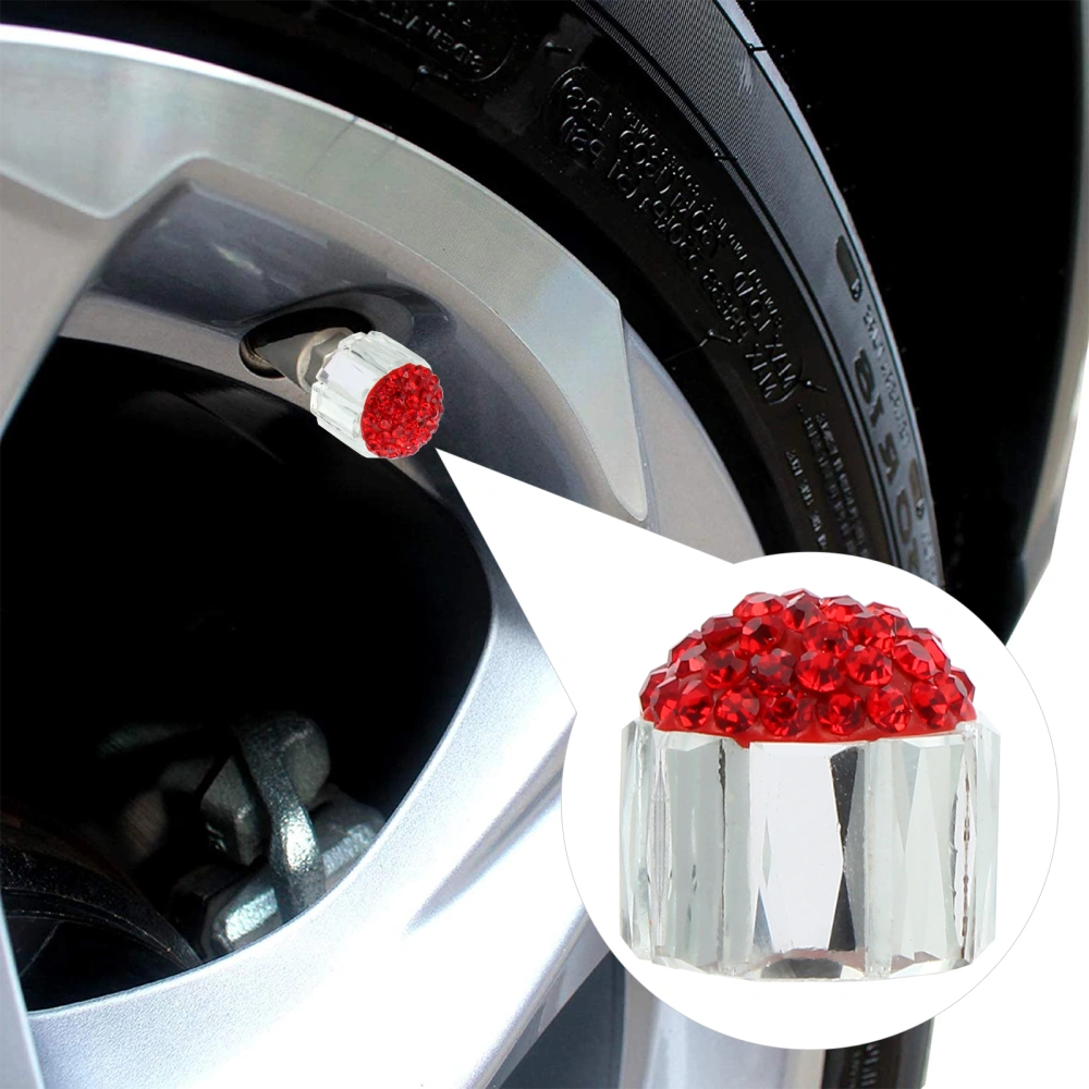 1 set of Car Covers Rhinestone Tire Dust Caps Universal Caps