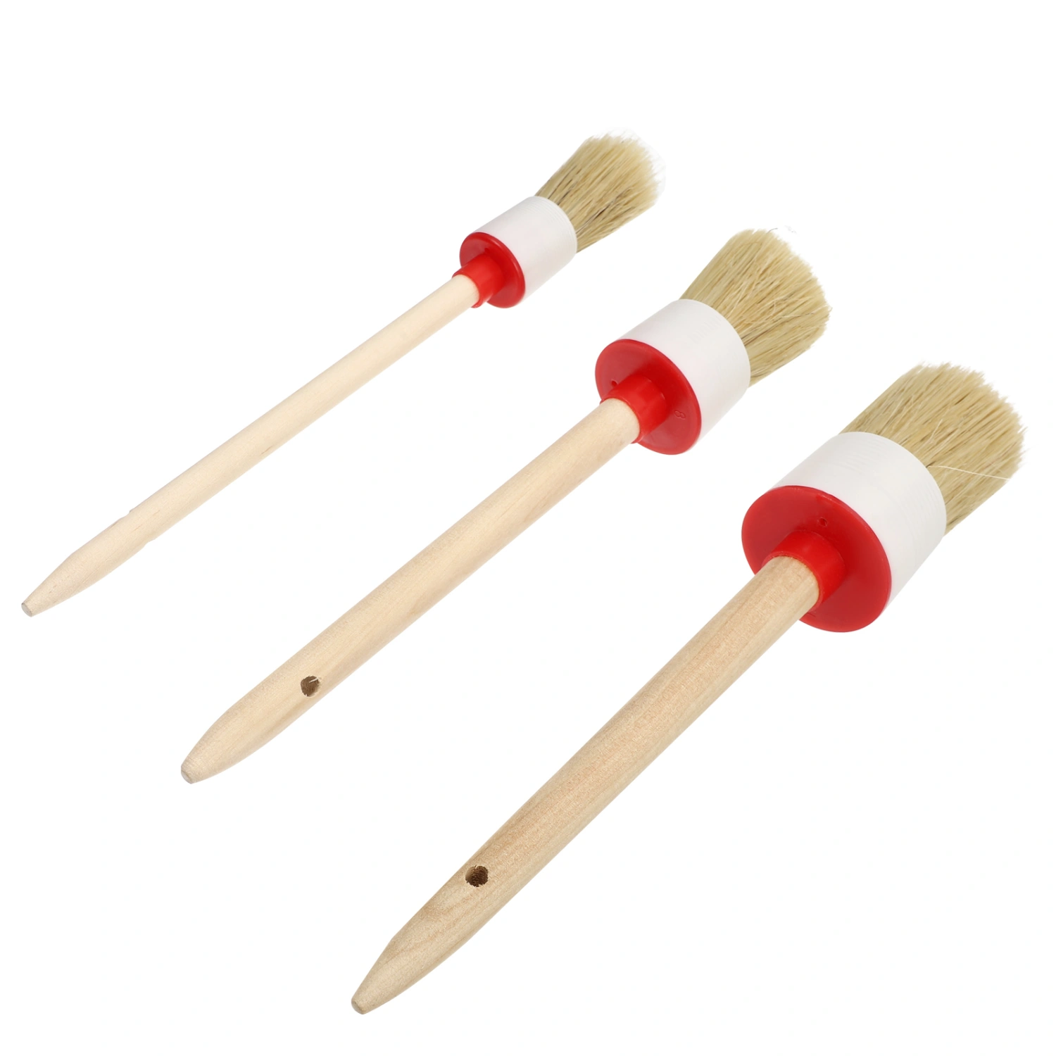 3pcs/set Wooden Handle Paint Brushes Varnish Brushes Home Cleaning Brush