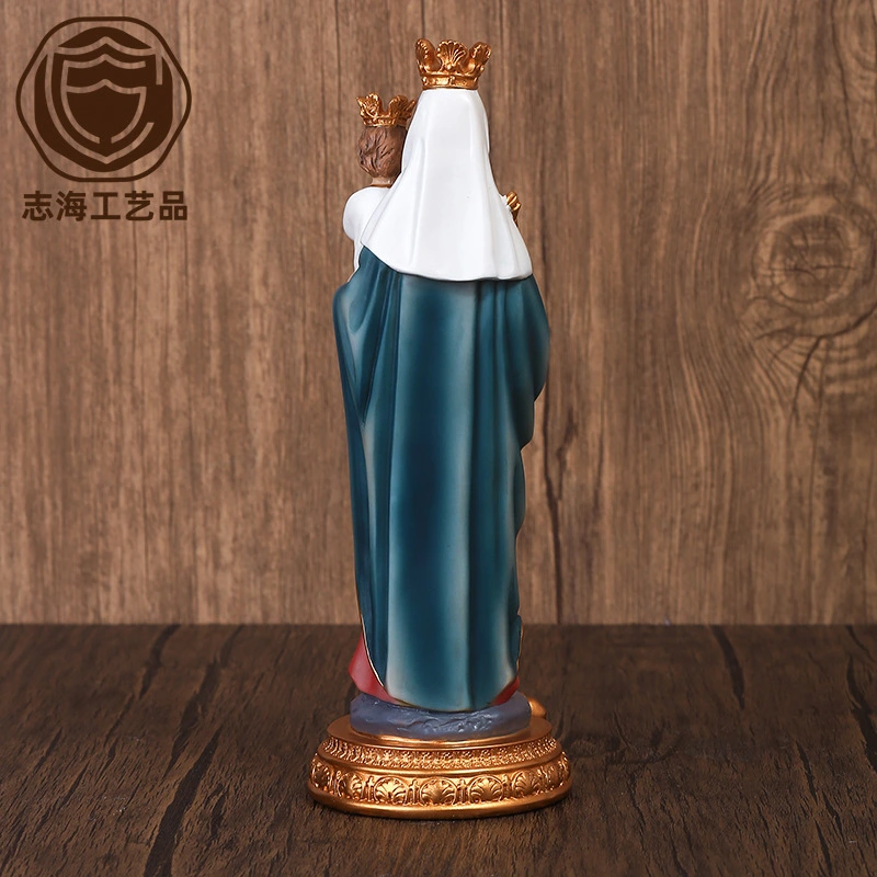 Madonna Child Statue Religious Decor Resin Virgin Mary Statue Desktop Decor