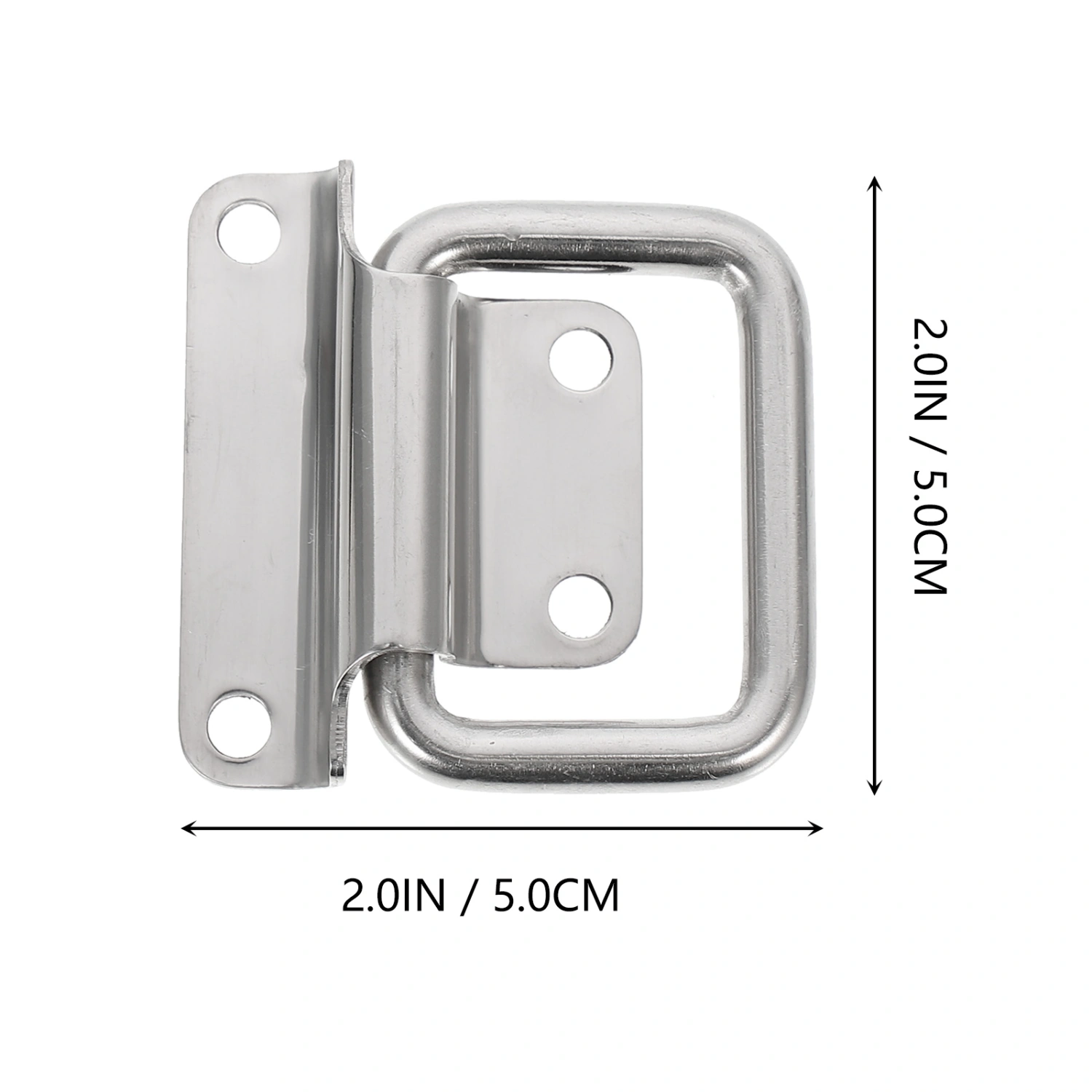 1PC Tool Cabinet Pull Handle Sturdy Toolbox Handle Buckle Multi-purpose Ring Type Pull Handle Heavy Duty Tool Box Pull Handle Foldable Tool Box Pull Handle for Studio Office (Silver)