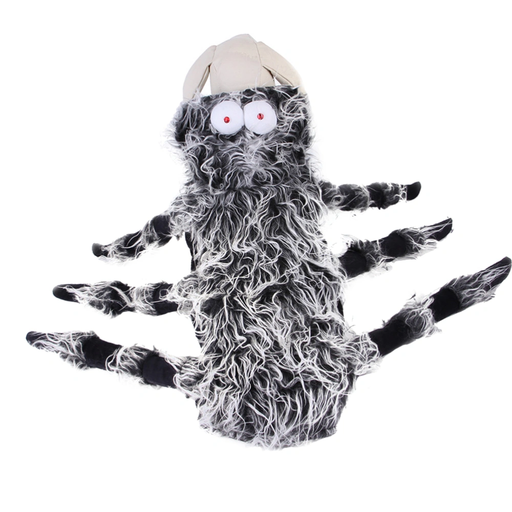 1Pc Pet Spider Costume Pet Halloween Cosplay Dress Spider Outfit Harness (Black)