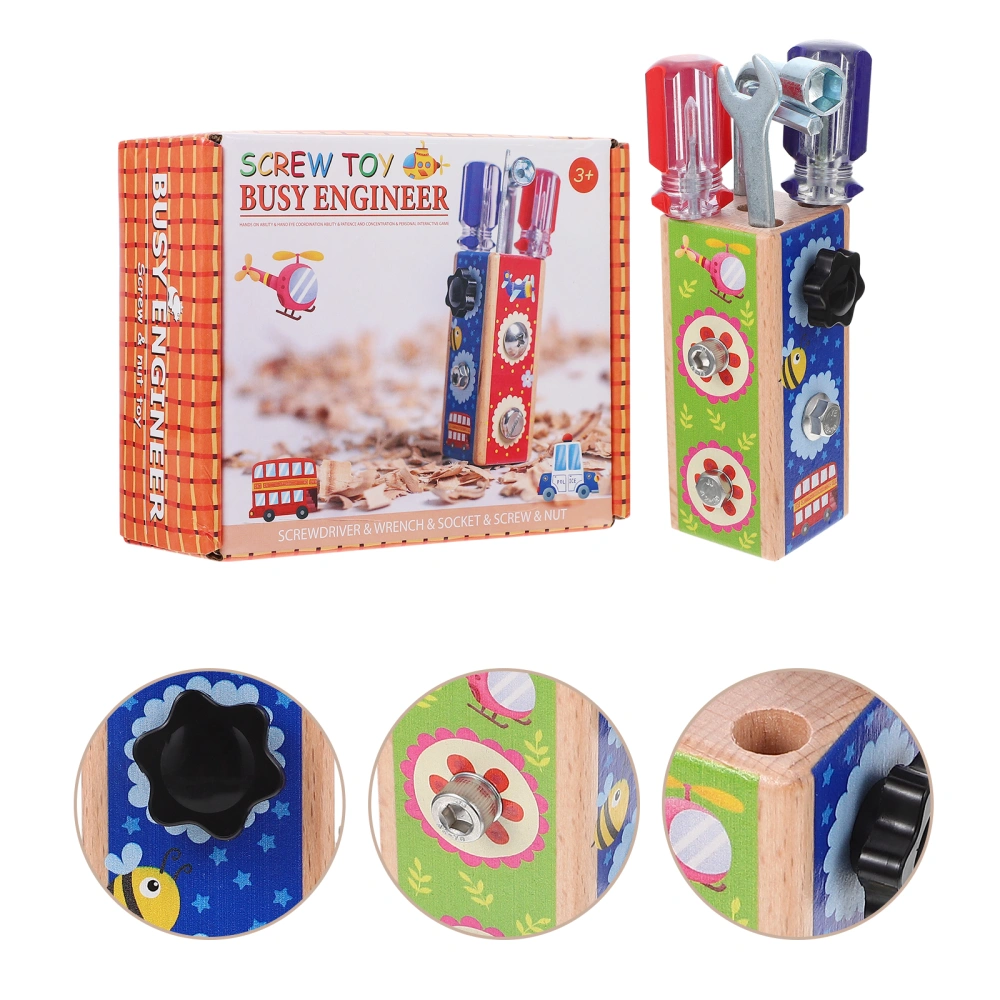 Wooden Screw Toy Early Education Toy Multi-function Children Educational Plaything