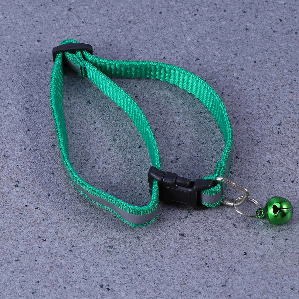 3Pcs Reflective Adjustable Pet Collar with Small Bell Personalized Collars for Cat Kitty Kitten Puppy (Green)