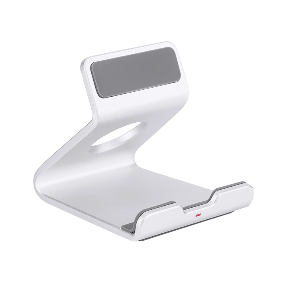 1pc Aluminum Alloy Phone Storage Stand Phone Bracket Novel Phone Rack (Silver)