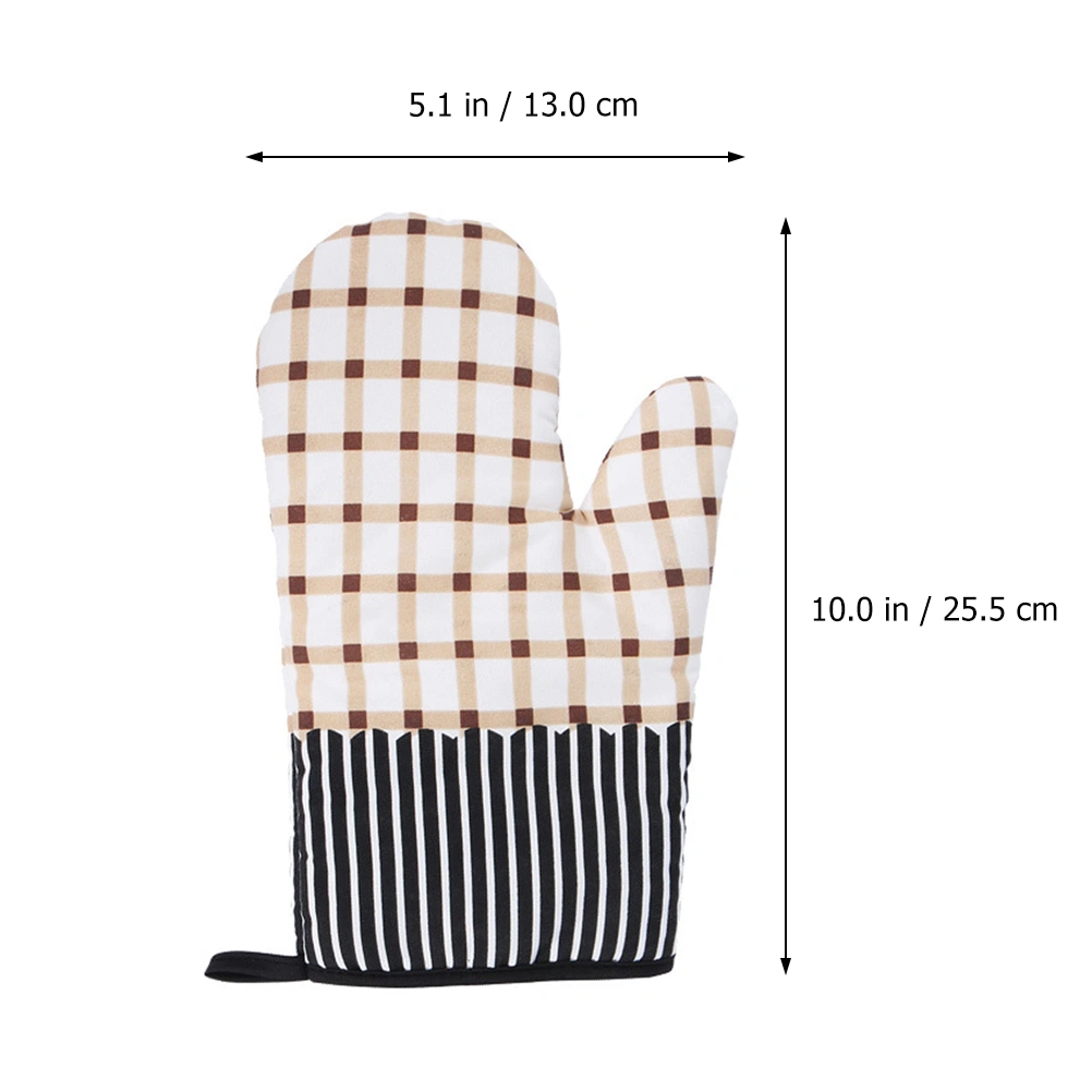 Cotton Oven Mitts Heat Resistant Oven Gloves Microwave Mittens for Bakery
