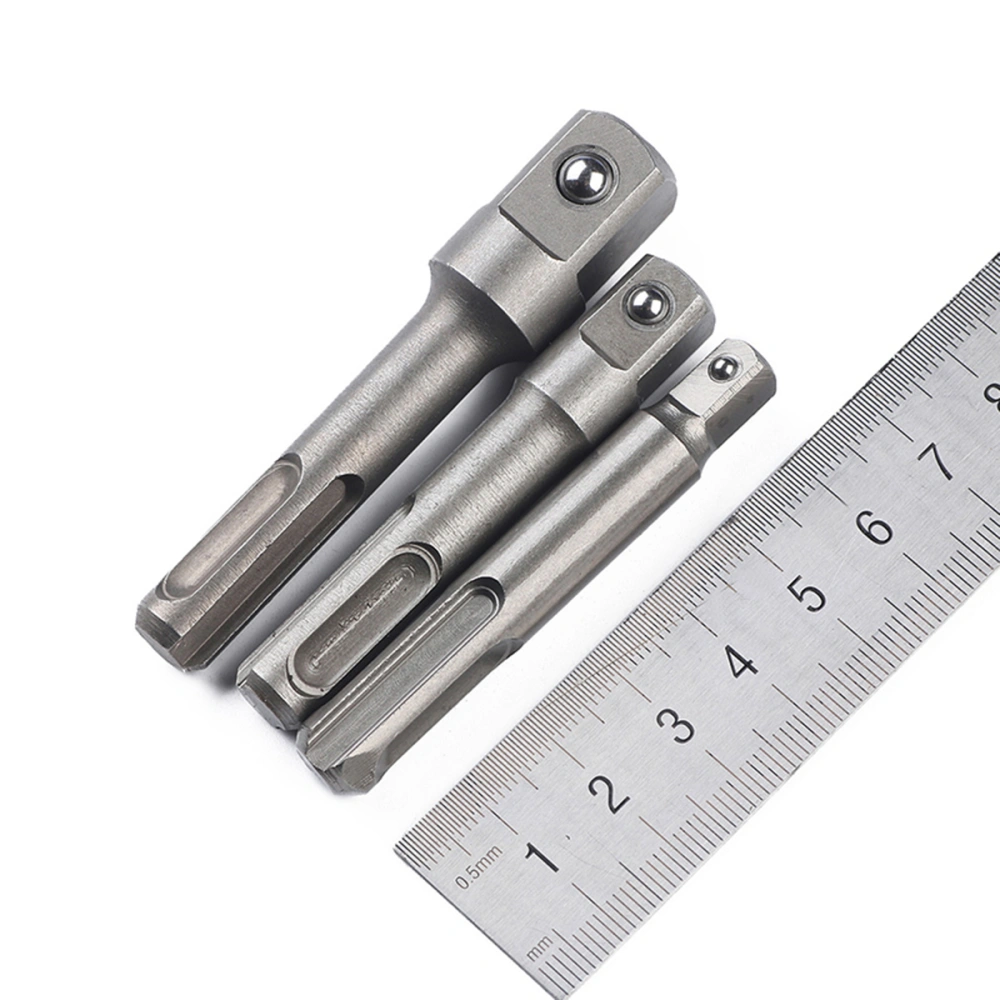 3PCS Socket Adapter Set 1/4" 3/8" 1/2" Square Impact Socket Extension Connector Power Drill Bit Adapter