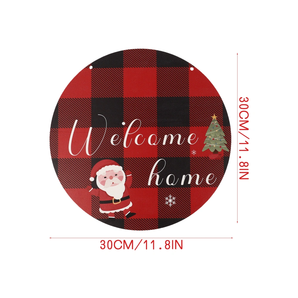 1pc Creative Wooden Hanging Door Sign Hanging Plate Christmas Door Hanging Decor