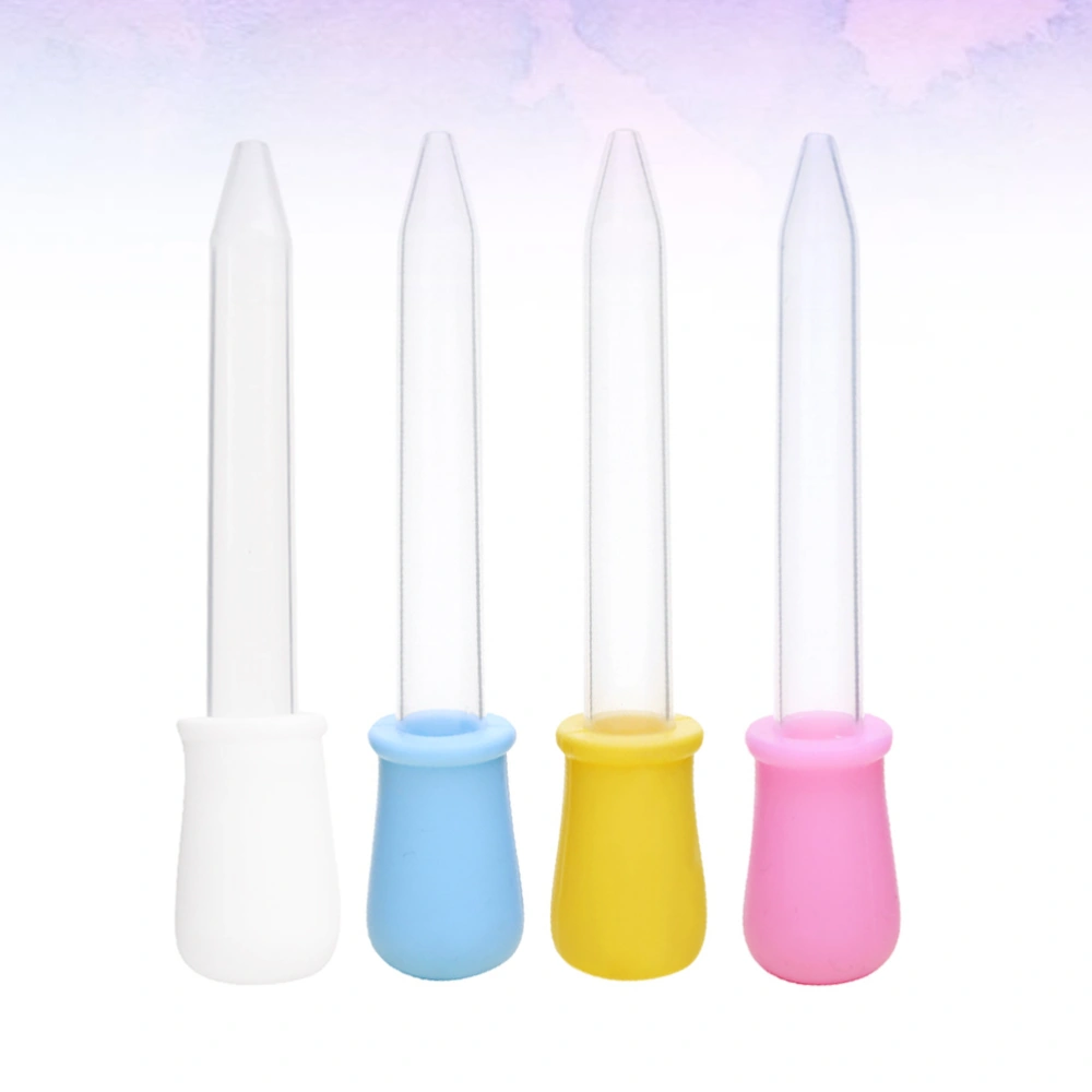 12pcs 5ml Baby Medicine Feeder Liquid Feeding Tool Medicine Dispenser Multifunctional Color Reagent Dropper (3pcs Each of Pink Blue Yellow White)