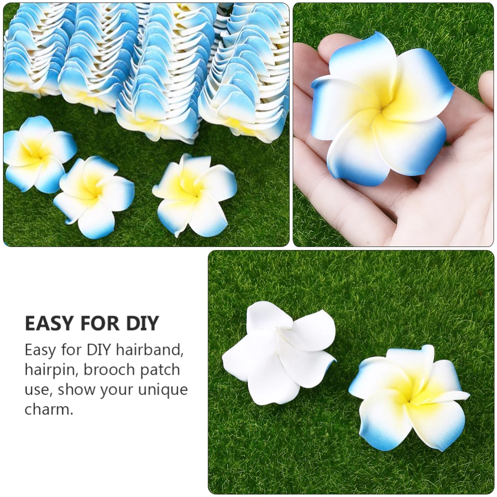 50Pcs EVA Frangipani Headdress DIY Hairpin Hawaii Style Head Flower Accessories