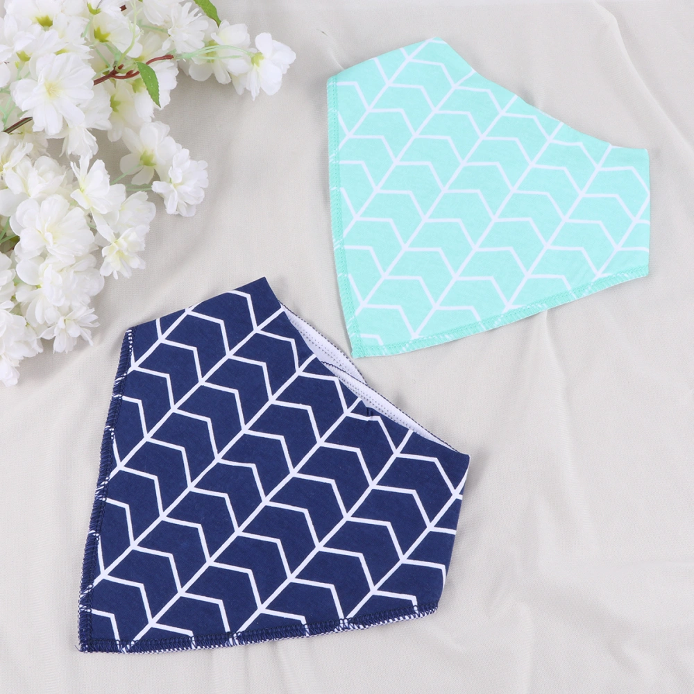 10pcs Adorable Triangular Bandage Dining Bibs Cotton Saliva Towel Printing Pinafore for Newborn Baby Girl Boy (TZN10-1)