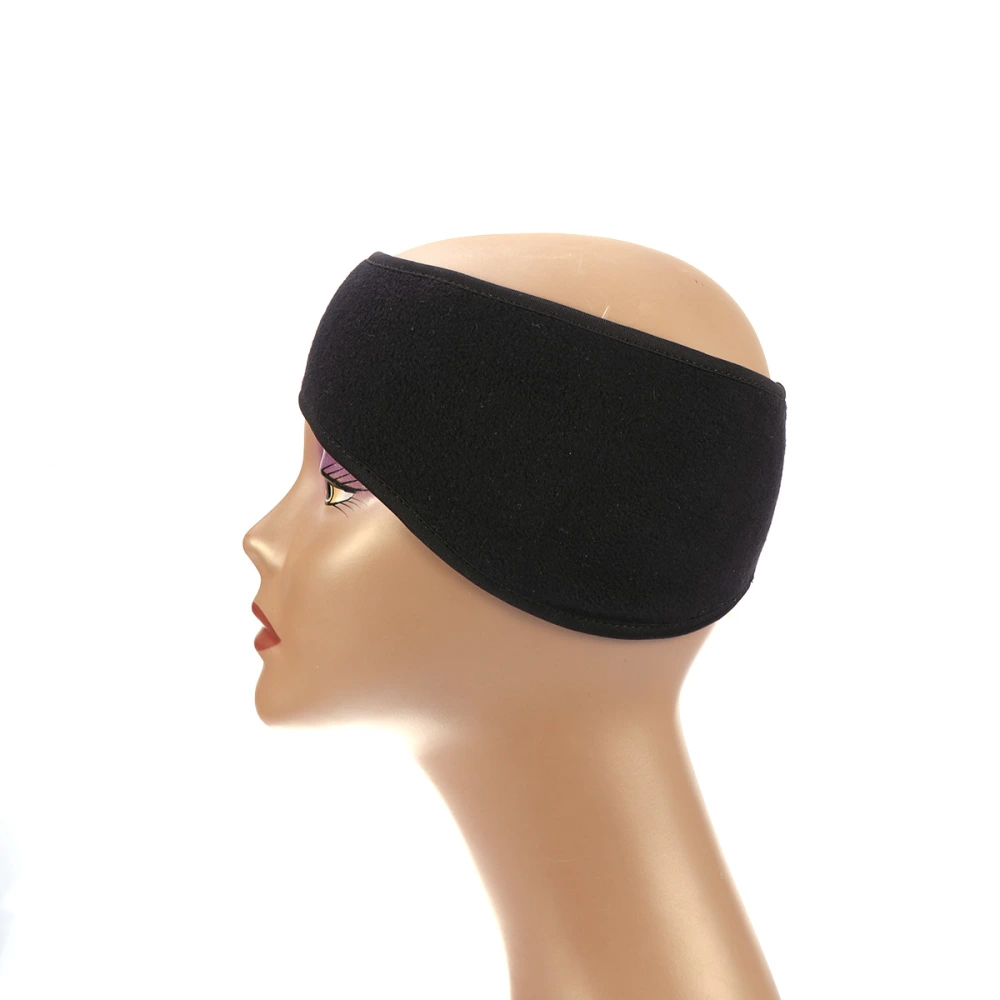 Unisex Women Men Ear Warmer Winter Headbands Fleece Thermal Ski Ear Muff Stretch Spandex Hair Band Accessories (Black)