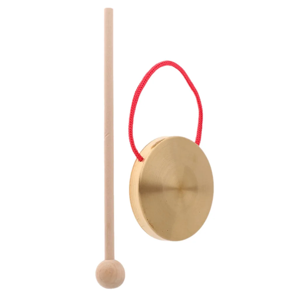 1 Set Chinese Gong Hand Gong Creative Copper Gong Music Toy for Festival Party