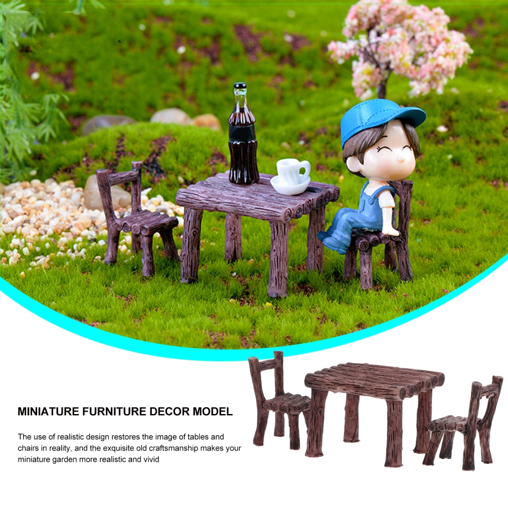 9PCS Miniature Furniture Decor Model Mini Table Chair Mini House Supplies