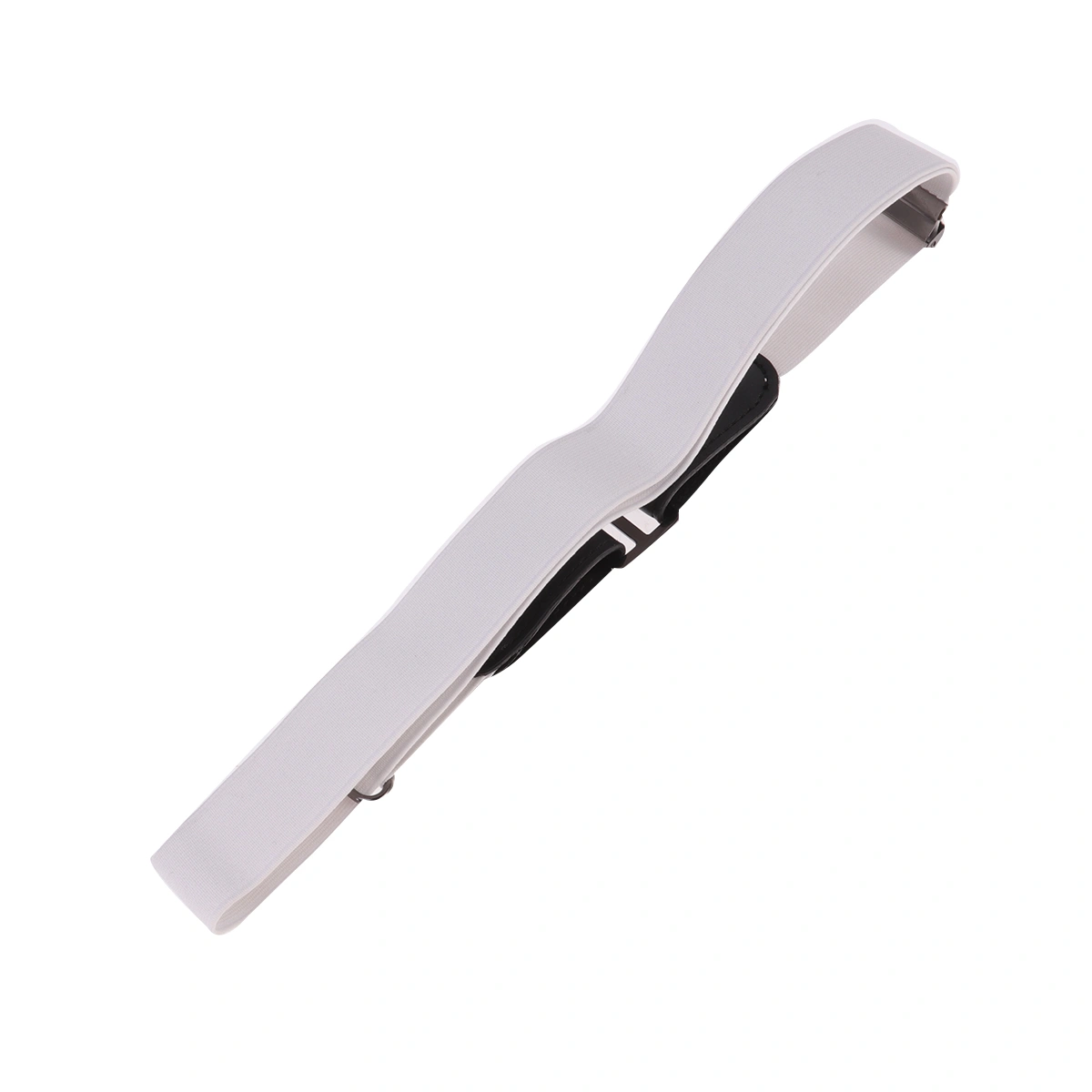 1pc Elastic Belt No Buckle Stretch Belt Waist Belt Jeans Pants Waist Belt for Women Men (White)