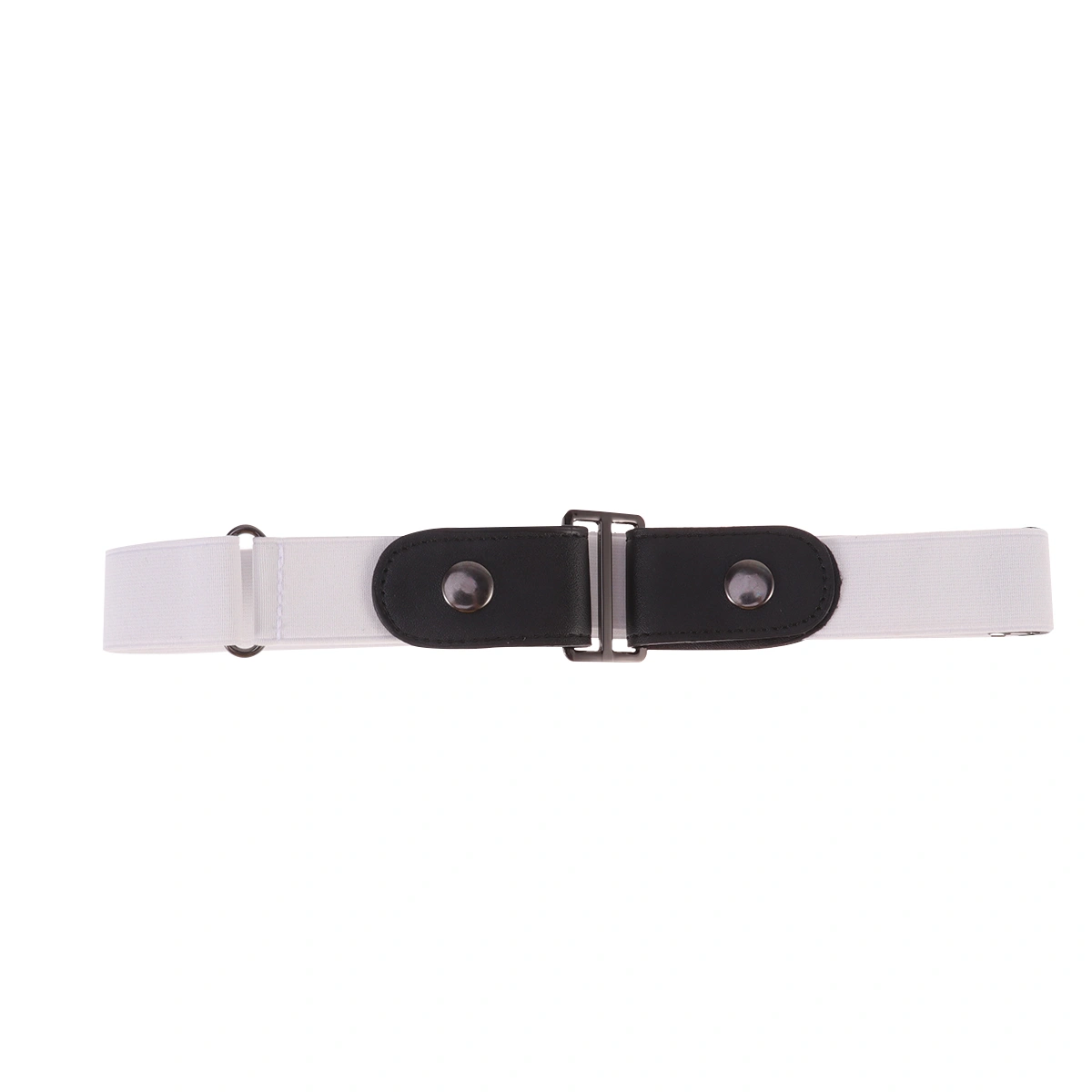 1pc Elastic Belt No Buckle Stretch Belt Waist Belt Jeans Pants Waist Belt for Women Men (White)