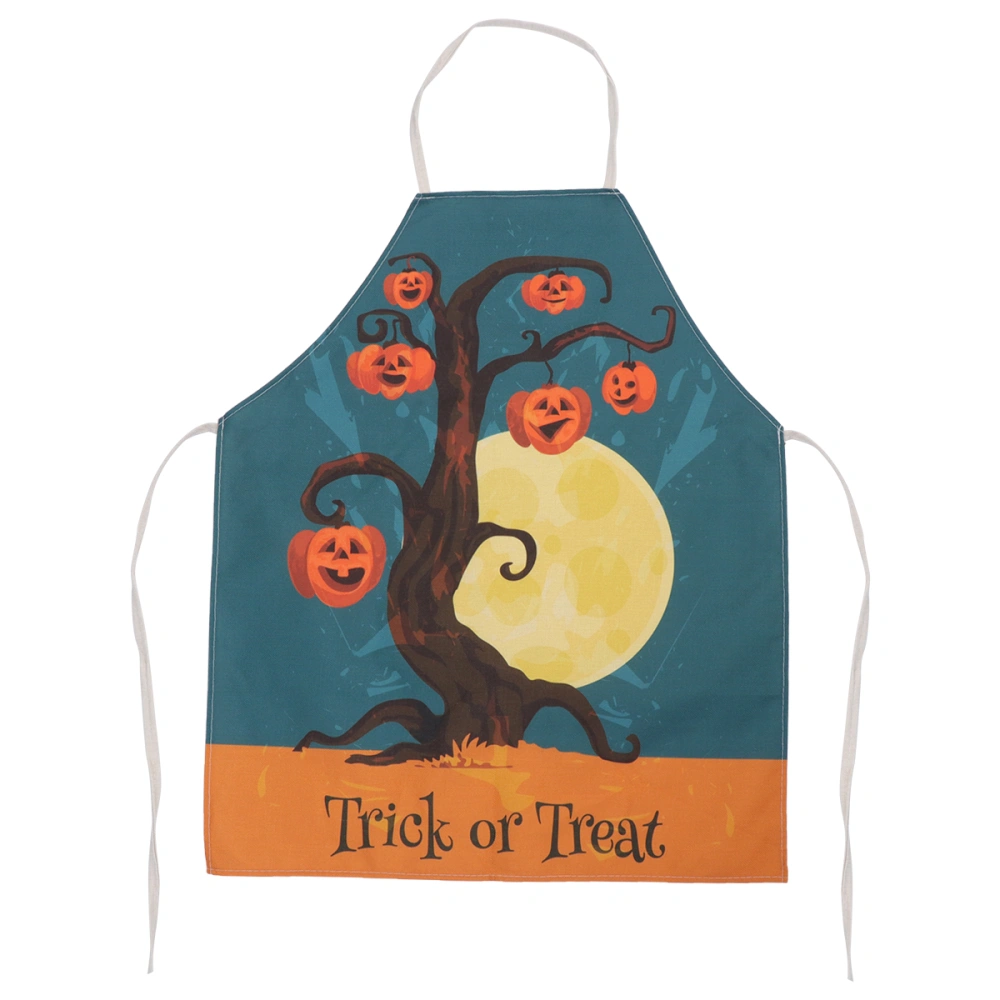 Chic Halloween Apron Hanging Neck Apron Sleeveless Serving Aprons Housework Apron for Home Restaurant