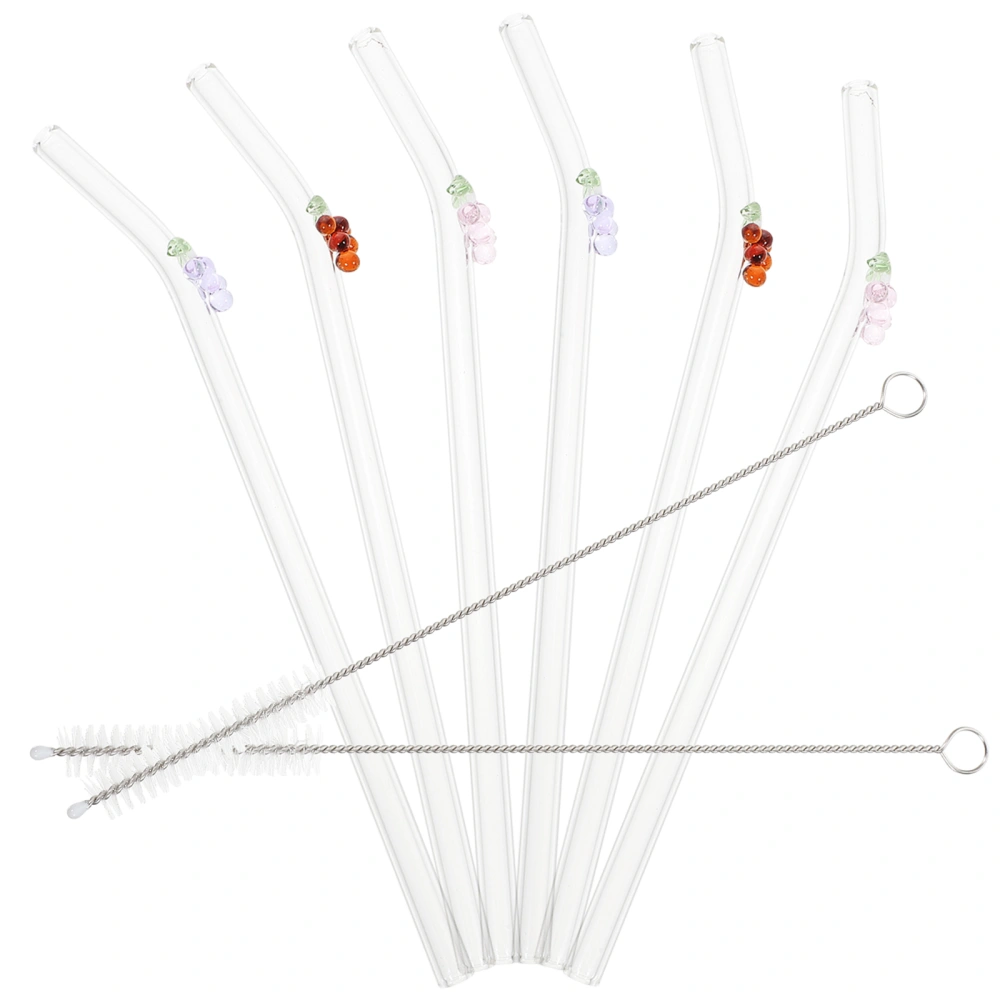 1 Set of Reusable Beverage Straw Juice Drinking Straw Party Juice Straw with Brush