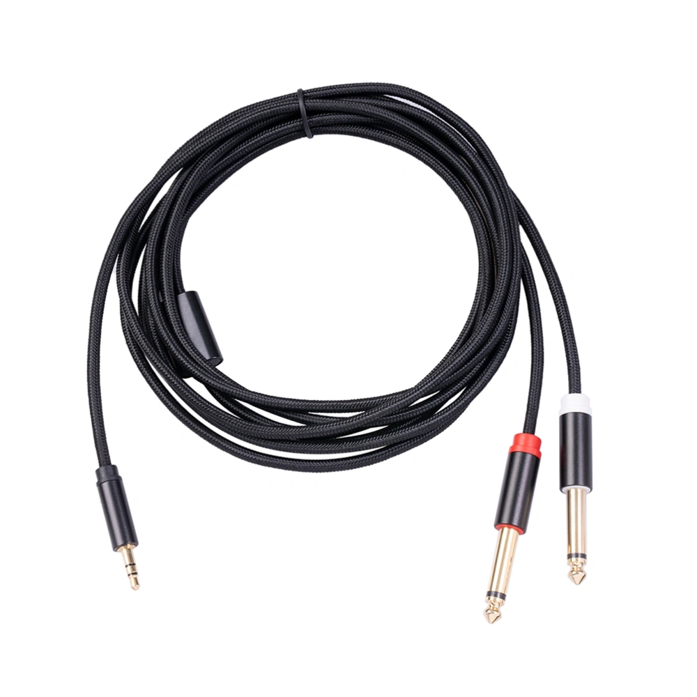 1pc Stage Signal Audio Cable Electric Guitar Cable Extension Cord Wire (Black)