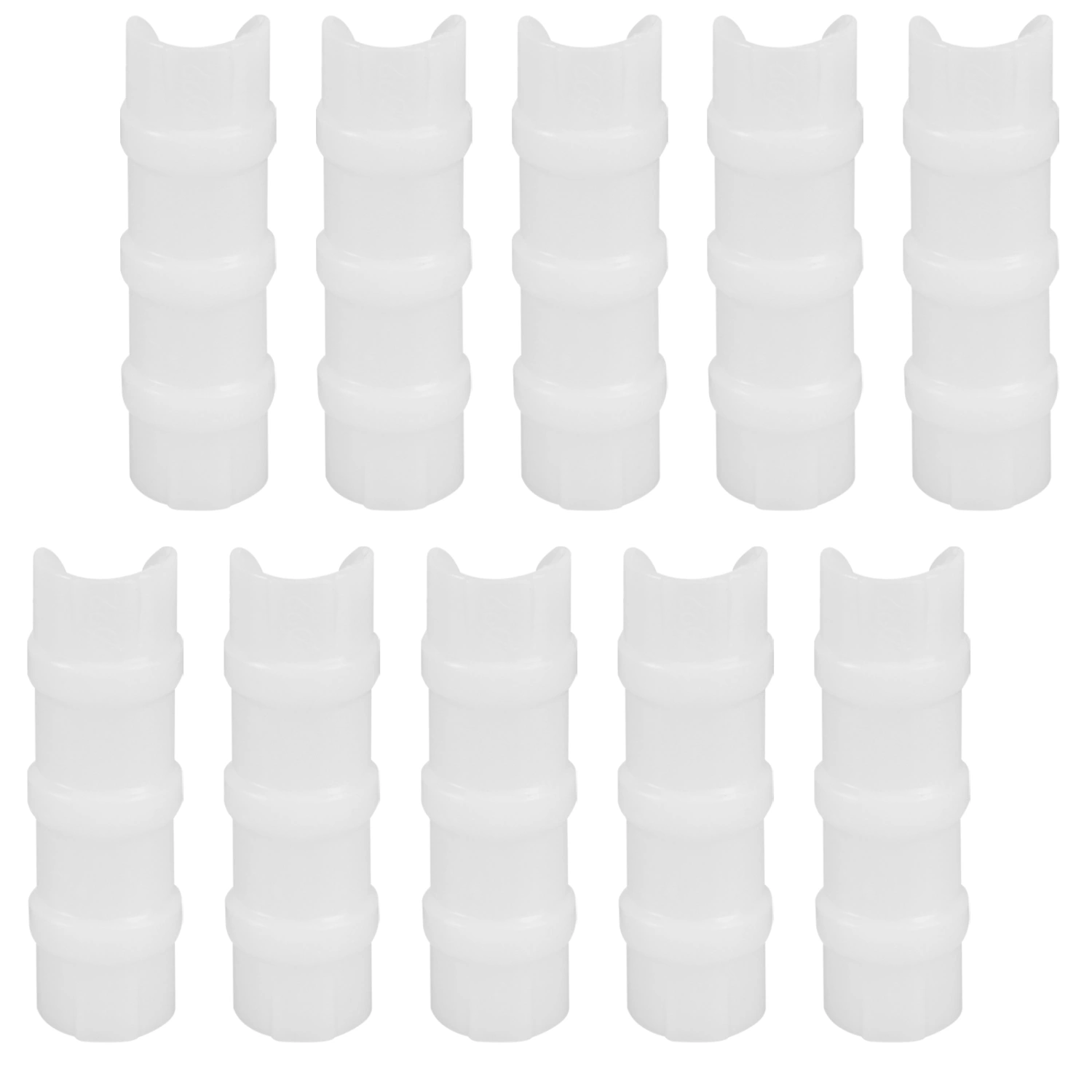 10 Pcs ABS Snap Clamp Standard Grip Snap-in Buckle Garden Greenhouse Accessories (Suit for 21-23mm Pipe, White)