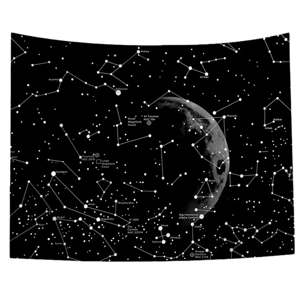 Home Printed Tapestry Household Wall Hanging Decorative Beach Towel Multi-purpose Bath Towel for Beach Home (Starry Sky Printed)