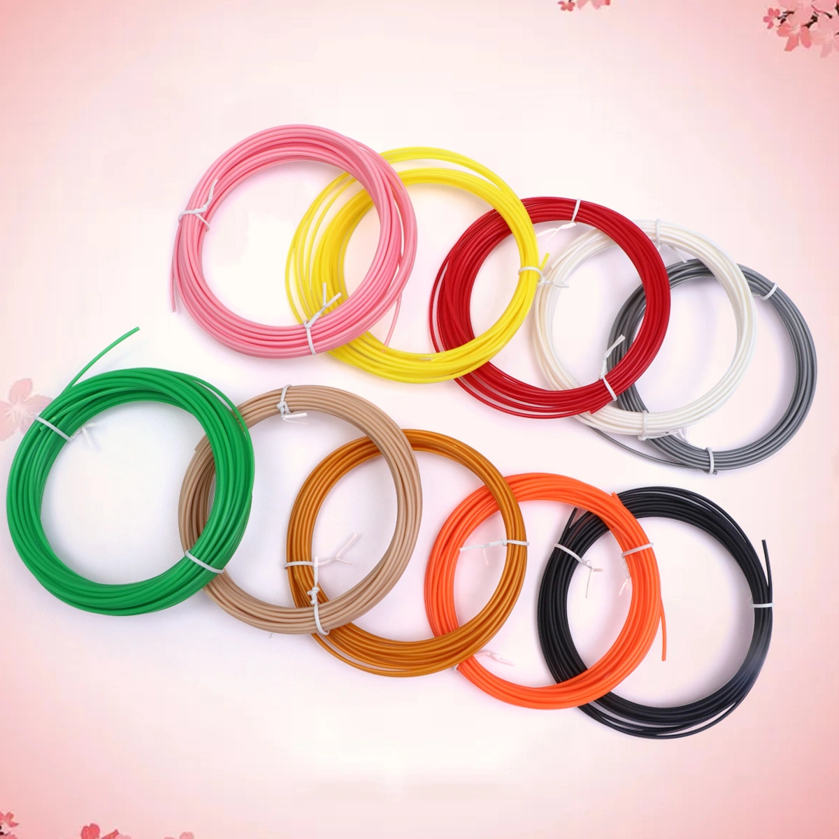 1.75mm High Temperature 3D Printer Line PCL 3D Printing Wire Printer Filament 3D Pen Filament Refills (10m 10 Color Random Color ABS)