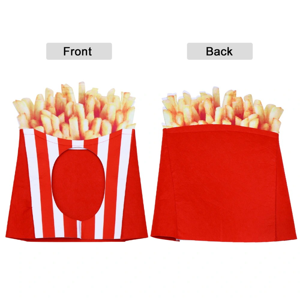 1Pc Decorative French-Fries Hat Cosplay Food Headgear Party Head Party Costumes Funny Headwear (Red)